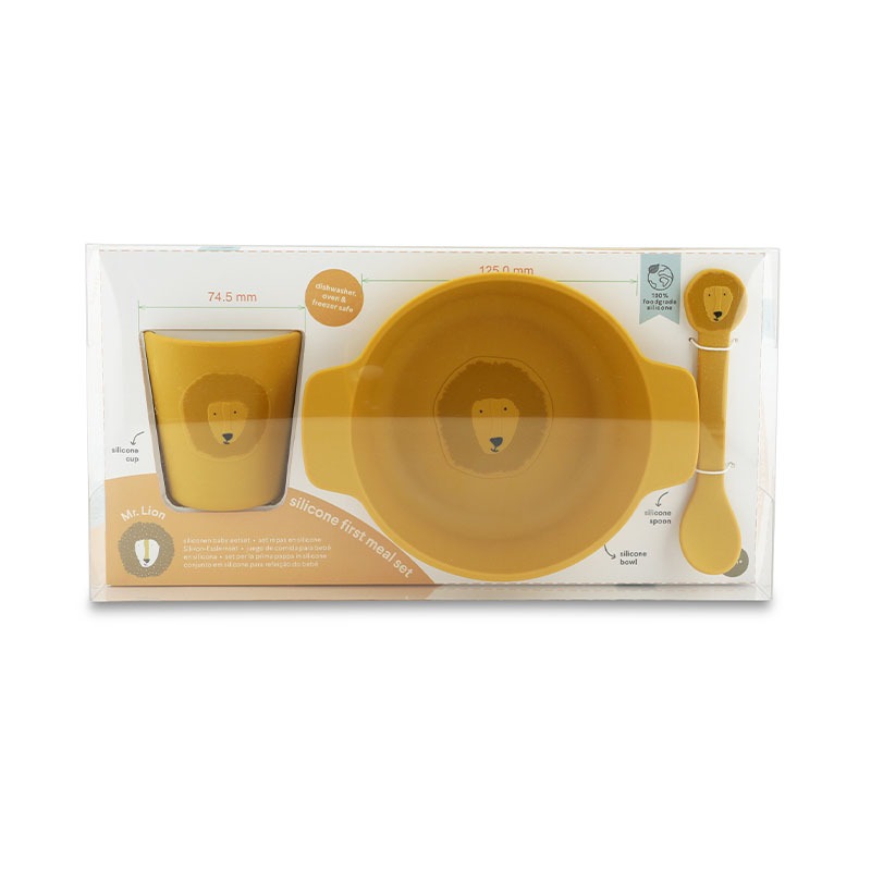 Siliconen baby eetset | Mr. Lion