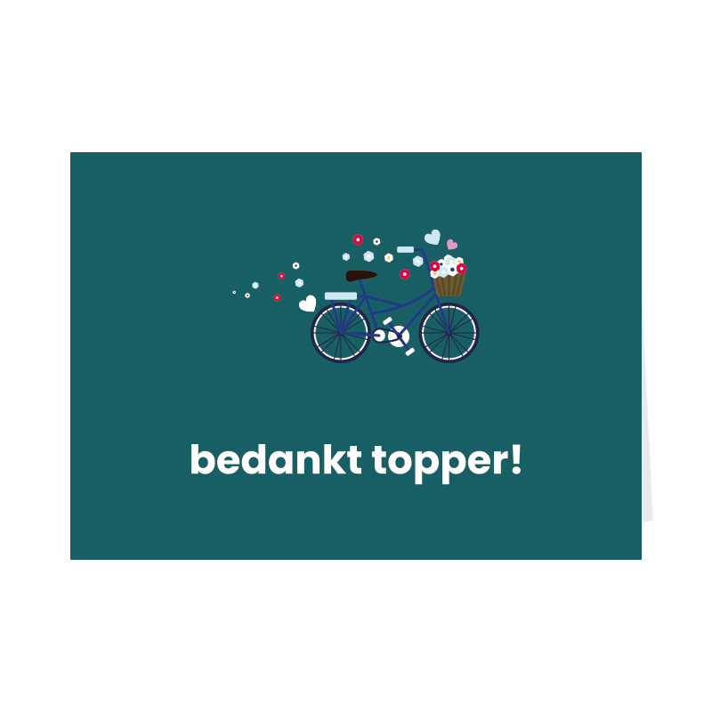 Bedankt topper