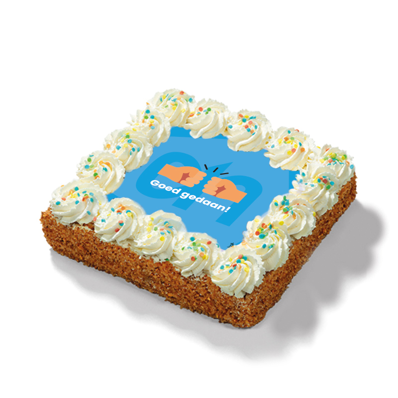 Gepersonaliseerde slagroomtaart