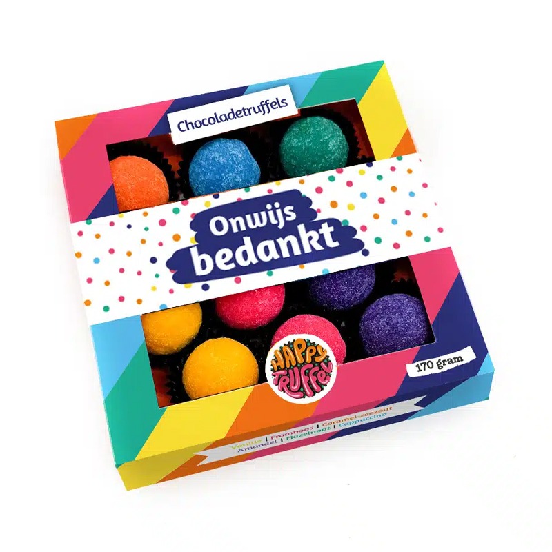 Chocoladetruffels | Onwijs bedankt | 12 stuks