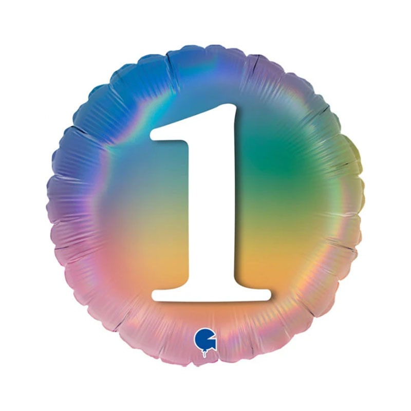 Cijferballon regenboog