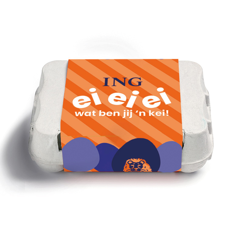 Paaseitjes doosje in huisstijl