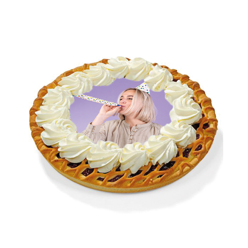 Kersenrastervlaai met foto