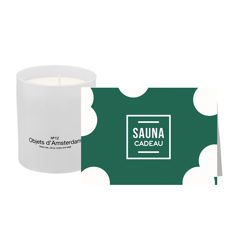 Sauna cadeaubon met kaars
