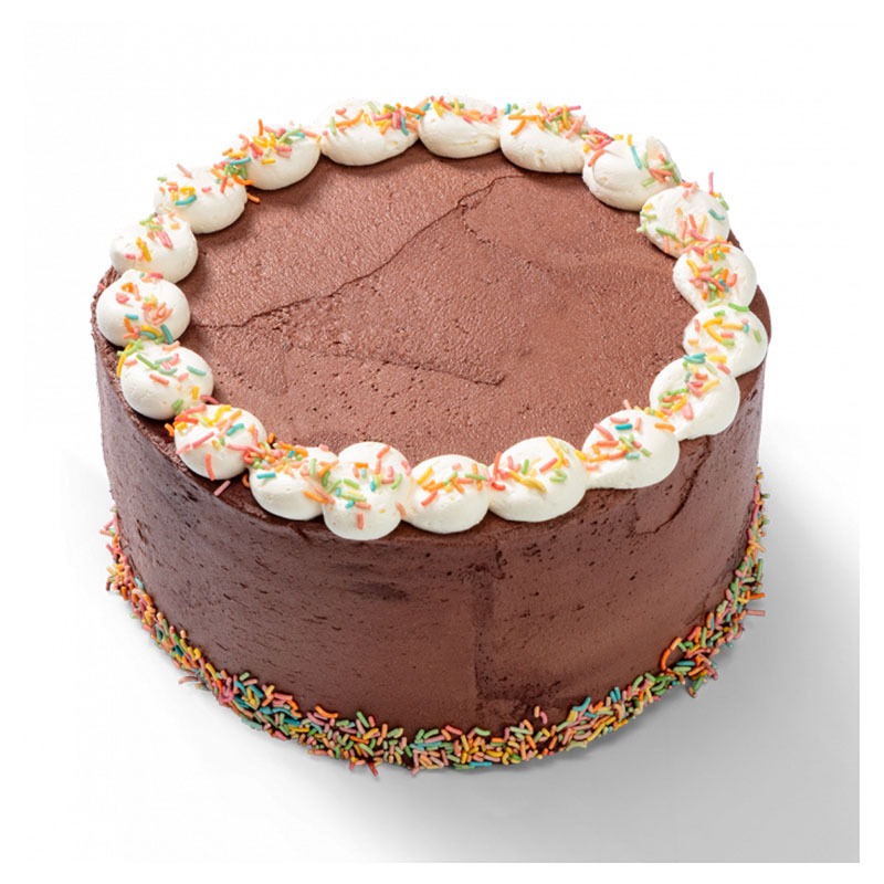 Rainbow layer cake chocolade