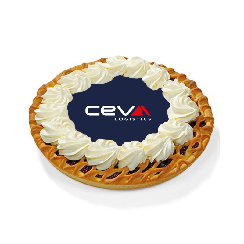 Kersenrastervlaai met logo