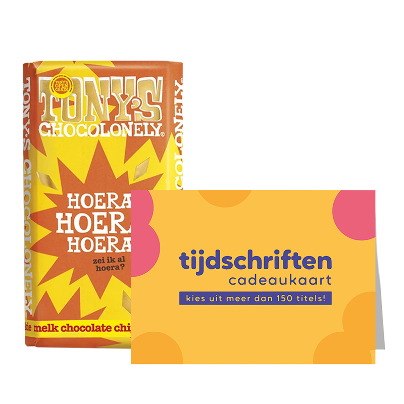 Tijdschriften cadeaubon met Tony's Chocolonely