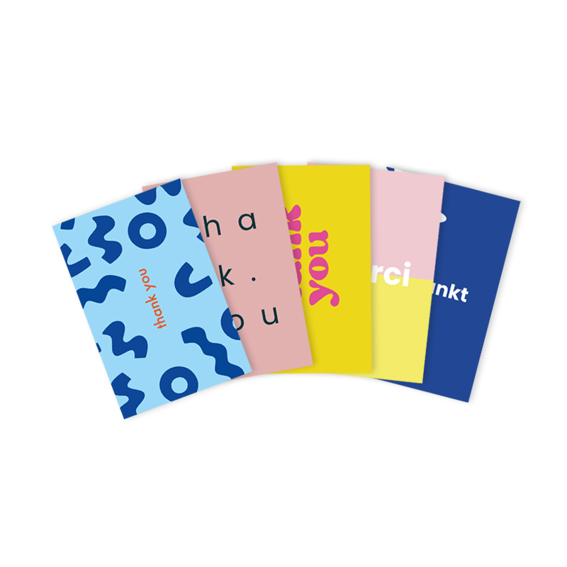 Wenskaartenset bedankt